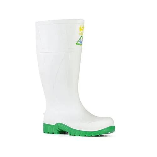 Bata Industrials | Safemate White/Green Gumboots