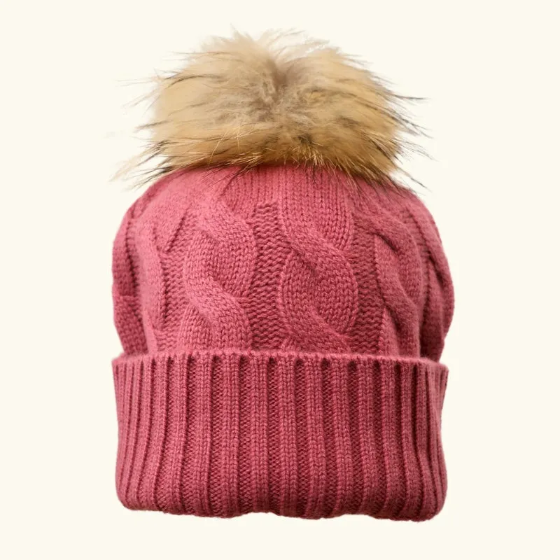 Beanie Cashmere Merino with Pom Pom
