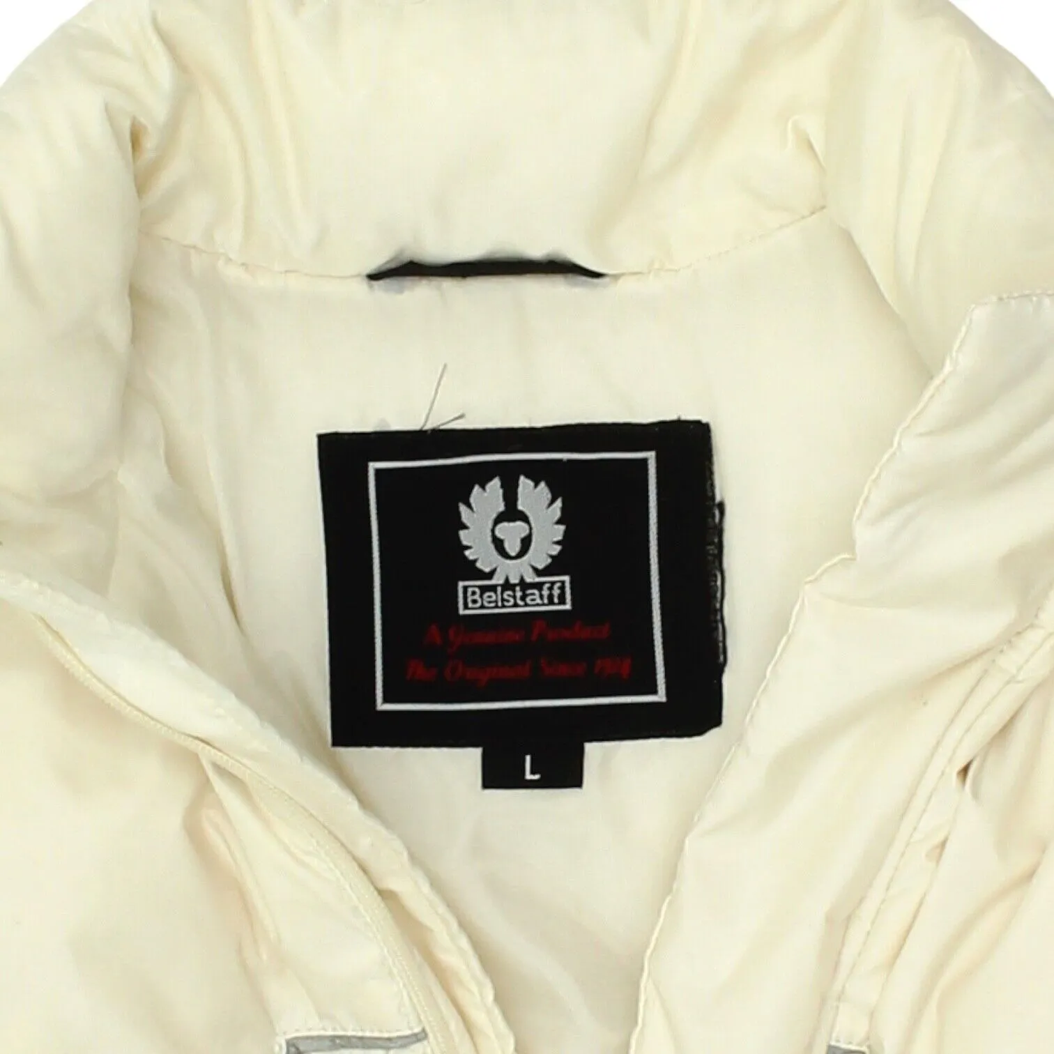 Belstaff Mens White Padded Puffer Jacket | Vintage High End Designer VTG