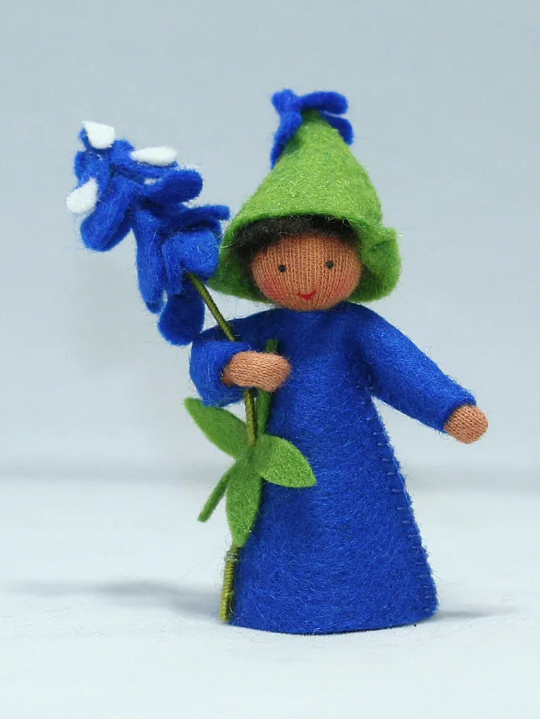 Bluebonnet Fairy Felted Waldorf Doll