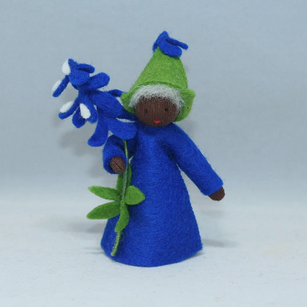 Bluebonnet Fairy Felted Waldorf Doll