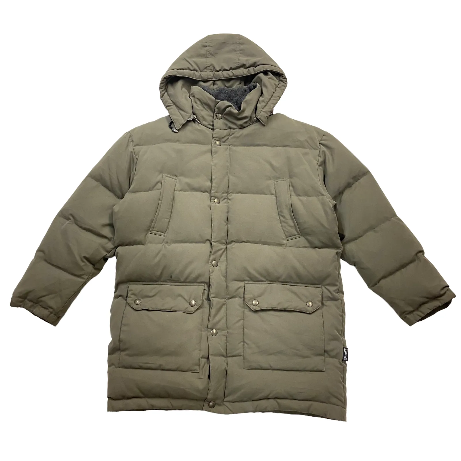 Brugi New Simplicity Puffer Coat | Vintage Dark Grey Hoodie Padded Jacket VTG