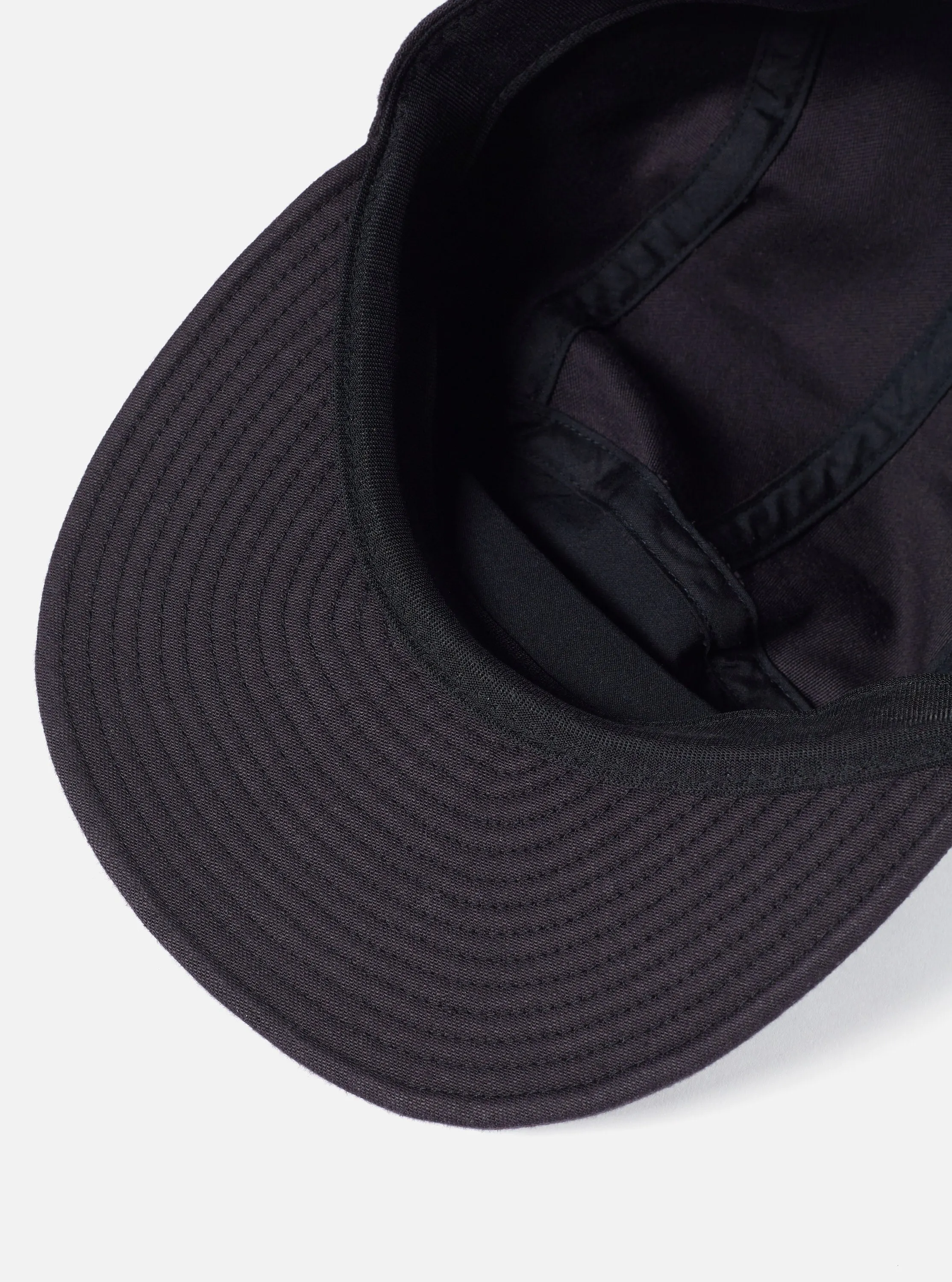 cableami® Baker Soft Bill Cap in Black Satin Cotton