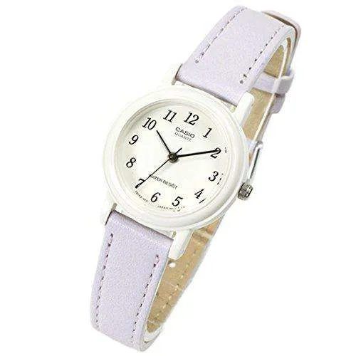 Casio Analog LQ-139L-6B Lilac Leather Strap Women's Watch