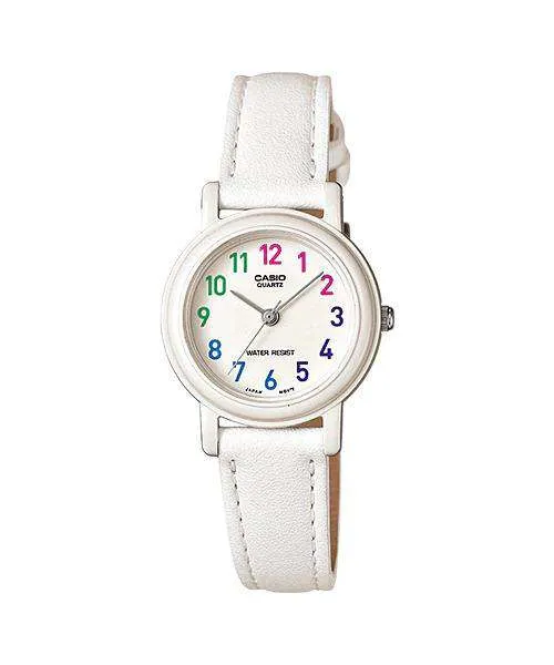 Casio Analog LQ-139L-7B White Leather Strap Women's Watch