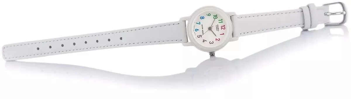 Casio Analog LQ-139L-7B White Leather Strap Women's Watch