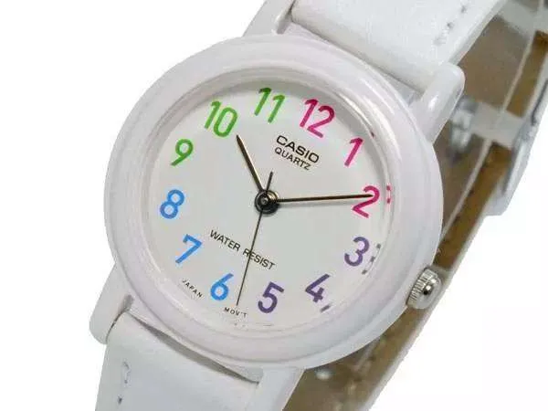Casio Analog LQ-139L-7B White Leather Strap Women's Watch