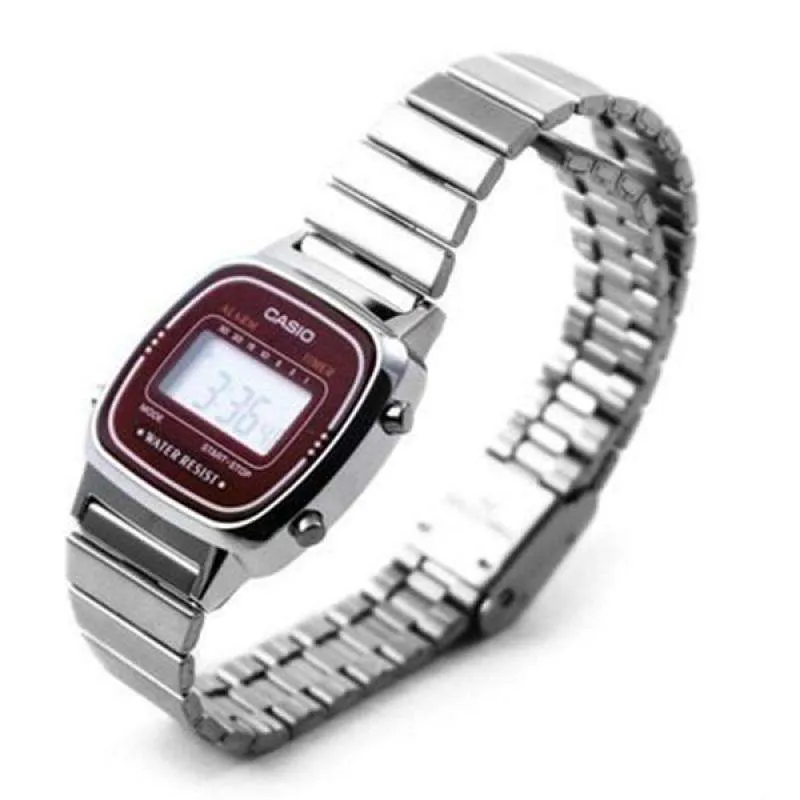 Casio LA670WA-4DF Silver Stainless Watch for Women