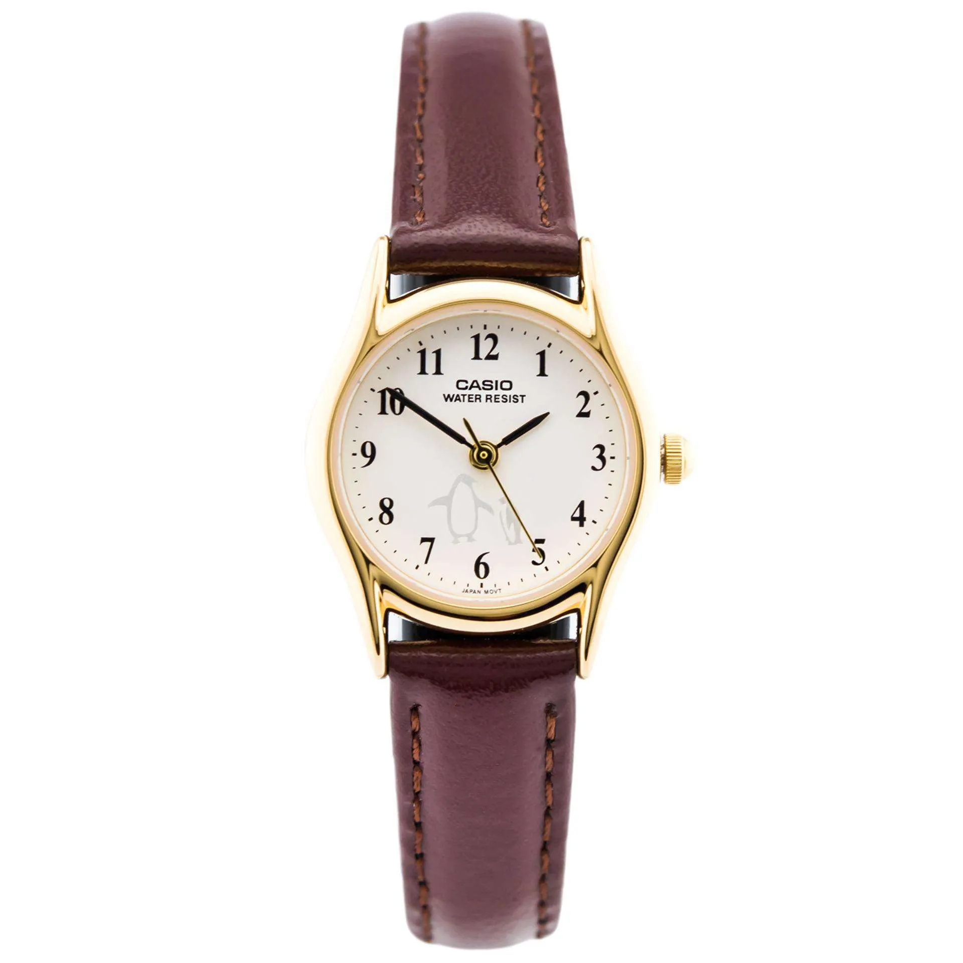 Casio LTP-1094Q-7B6RDF Brown Leather Watch for Women