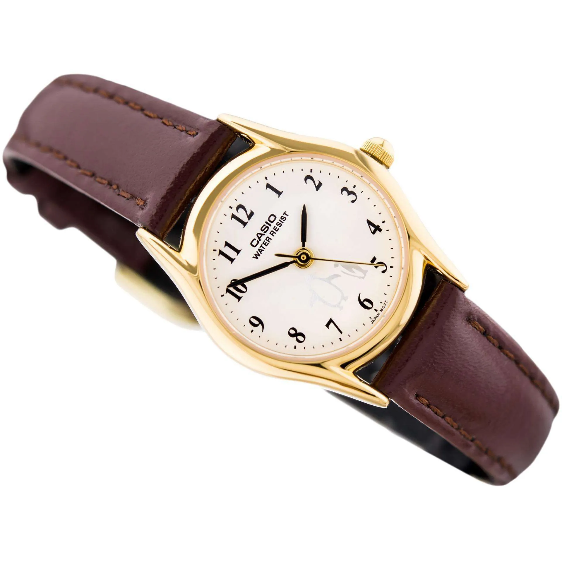 Casio LTP-1094Q-7B6RDF Brown Leather Watch for Women