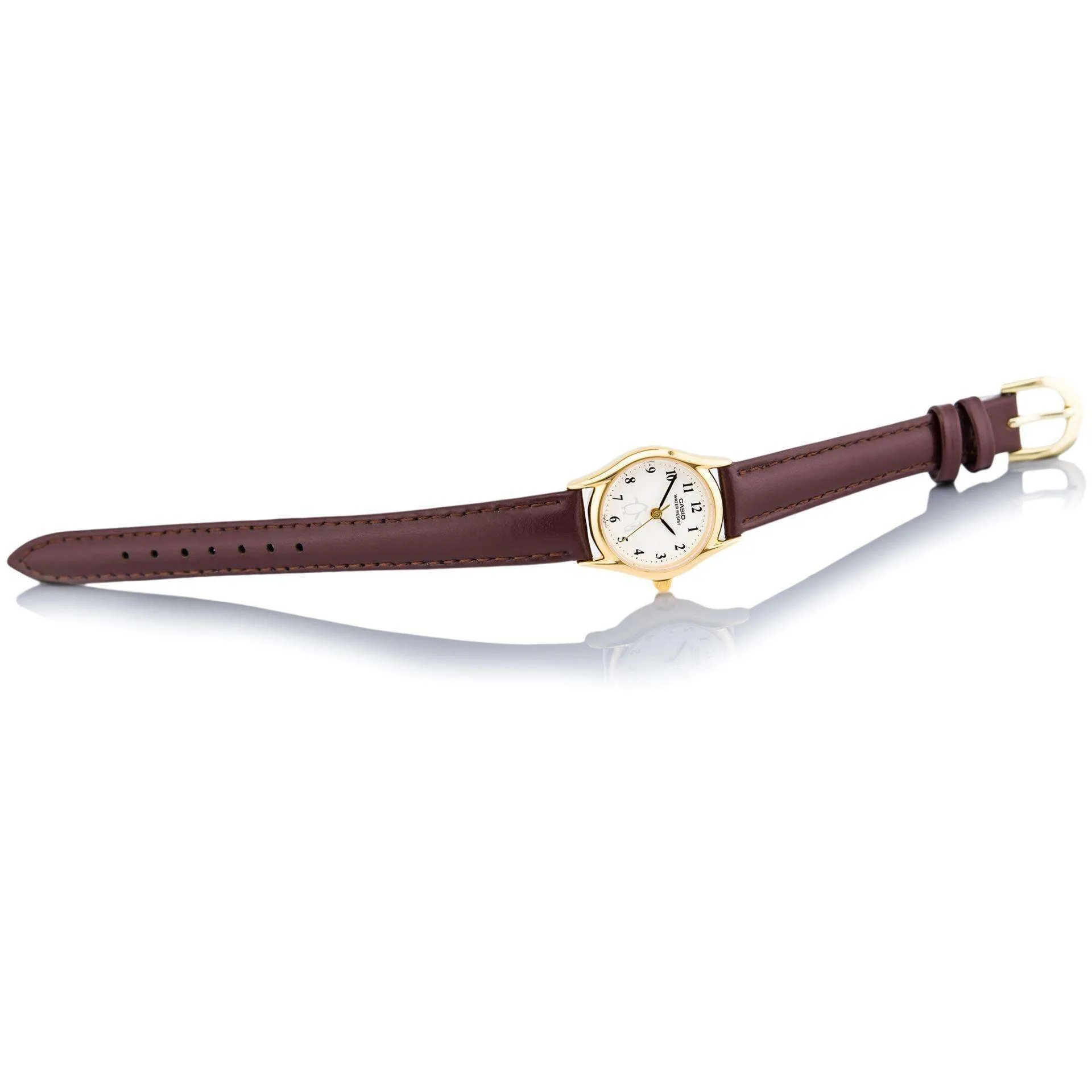 Casio LTP-1094Q-7B6RDF Brown Leather Watch for Women
