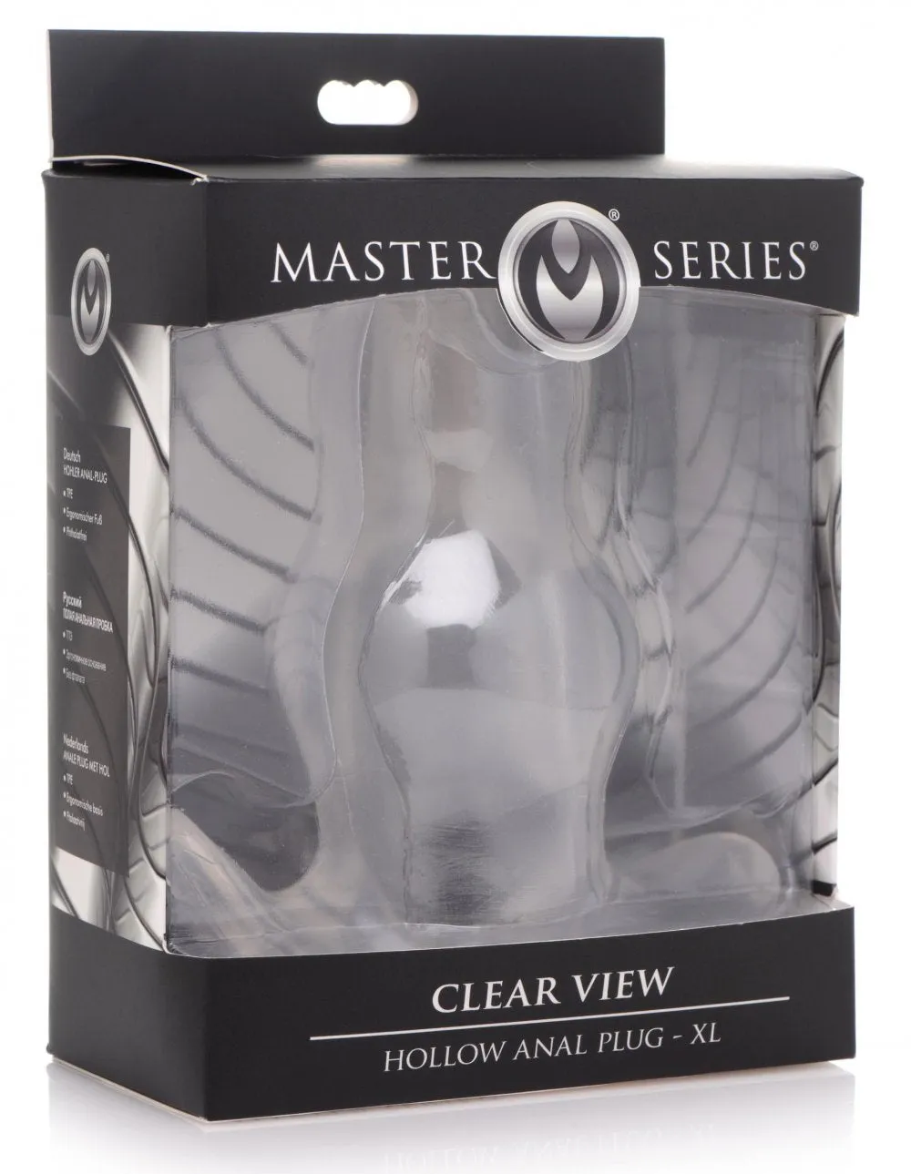 Clear View Hollow Anal Plug - XLarge (Clear)