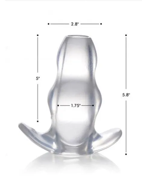 Clear View Hollow Anal Plug - XLarge (Clear)