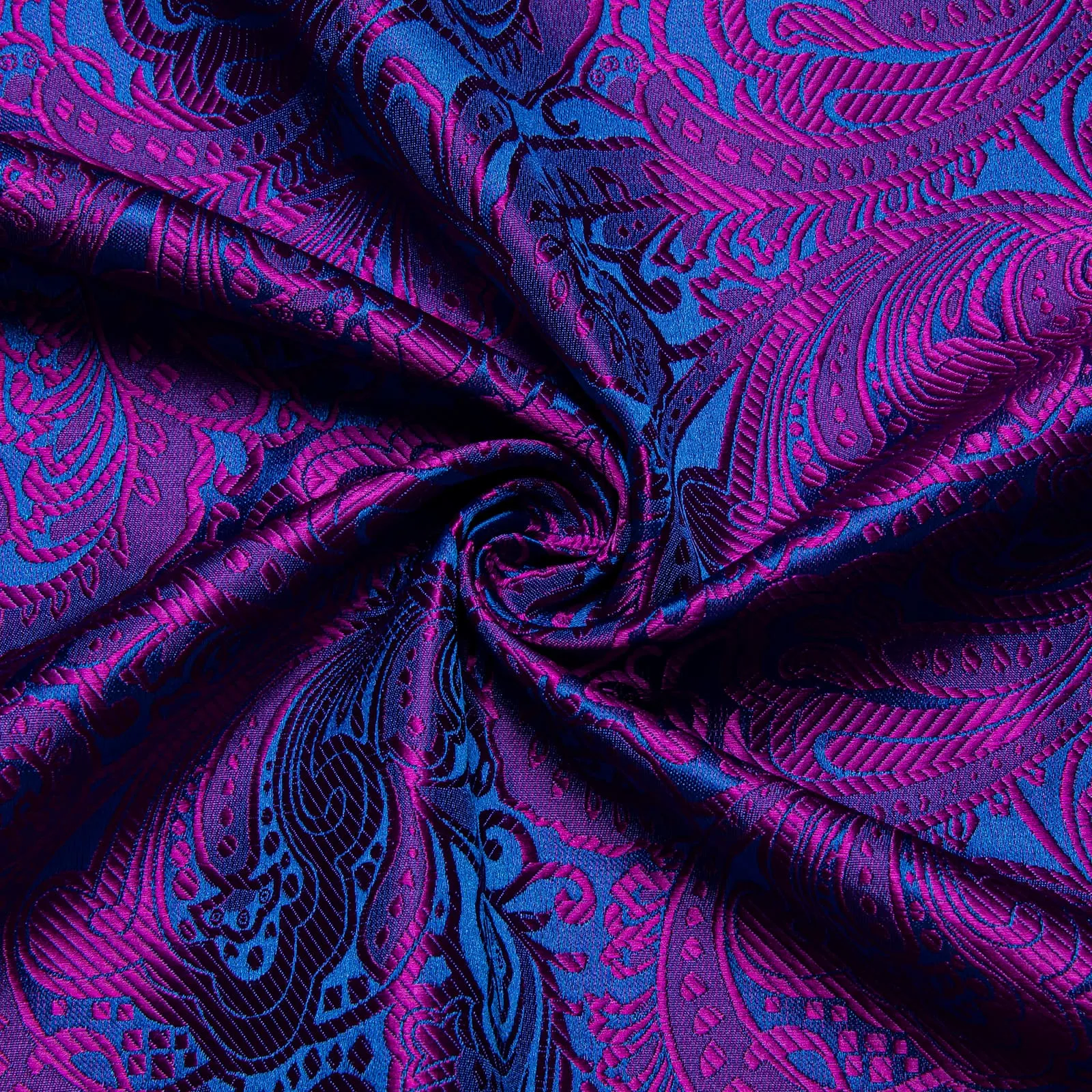 DiBanGu Tuxedo Shirt Purple Blue Floral Silk Button Up Men's Long Sleeve Dress Shirt