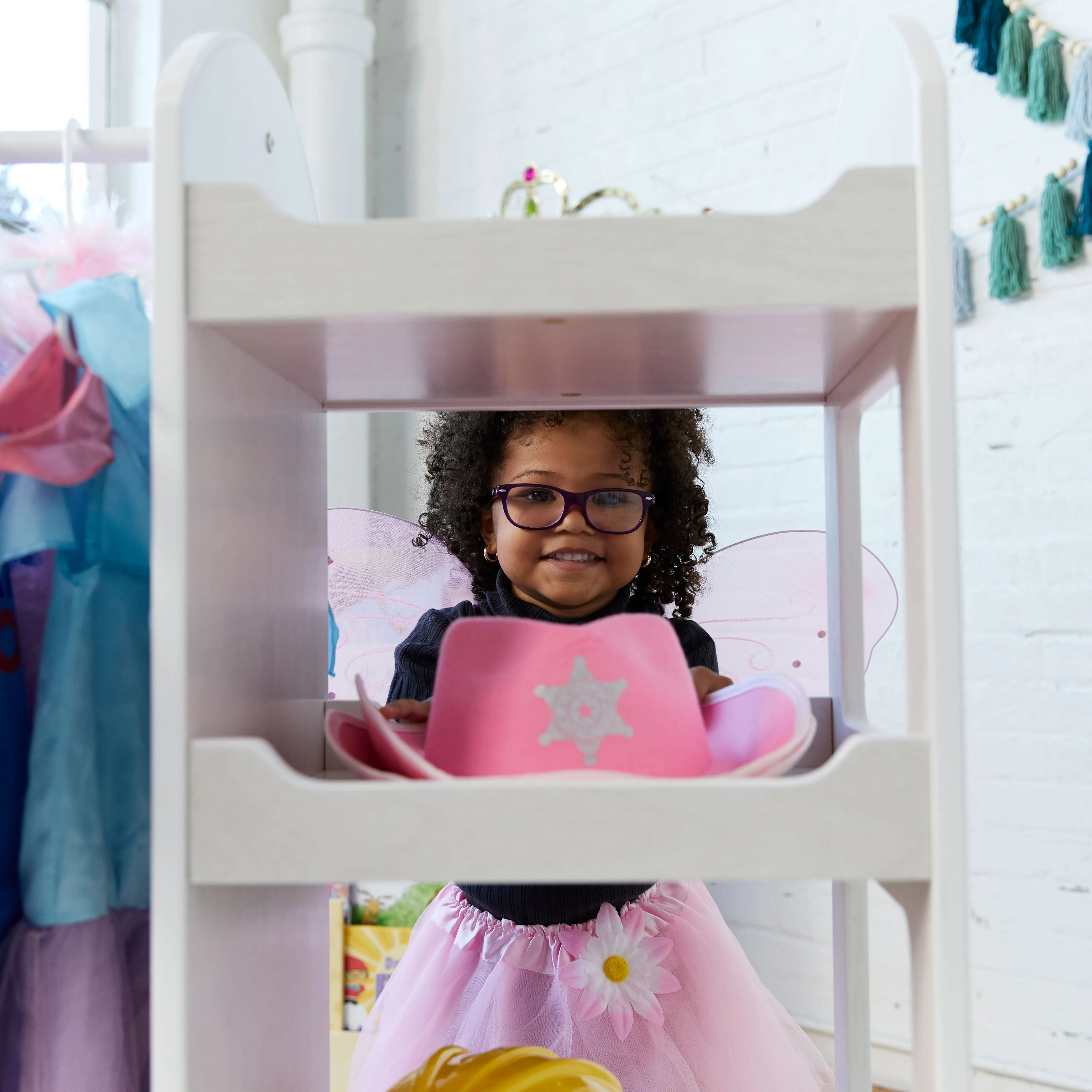 Dress Up Center with Mirror, Costume Organizer