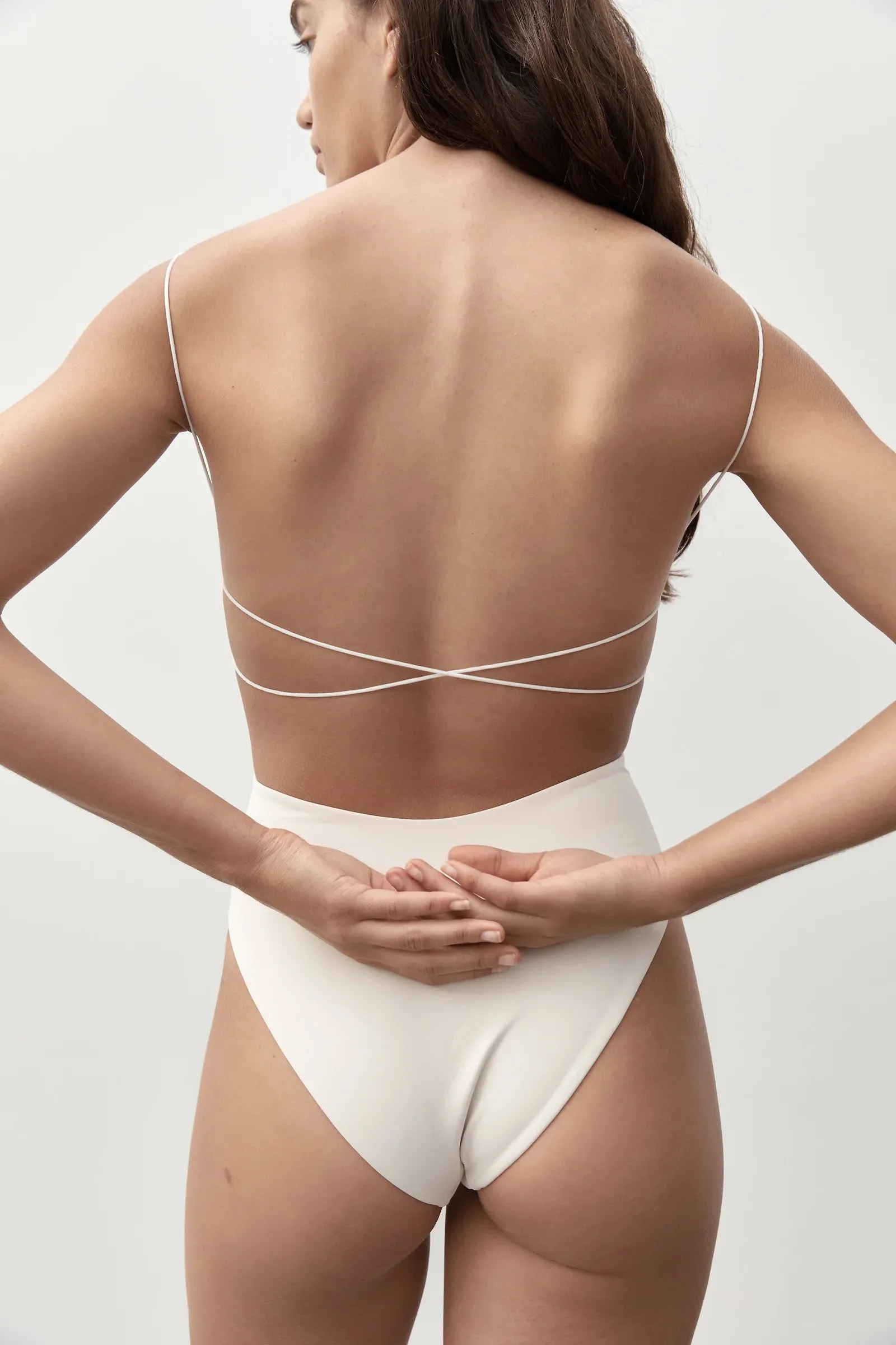 FINE STRAP ONE PIECE - ECRU