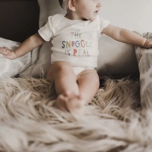 finn and emma graphic bodysuit - snuggle natural