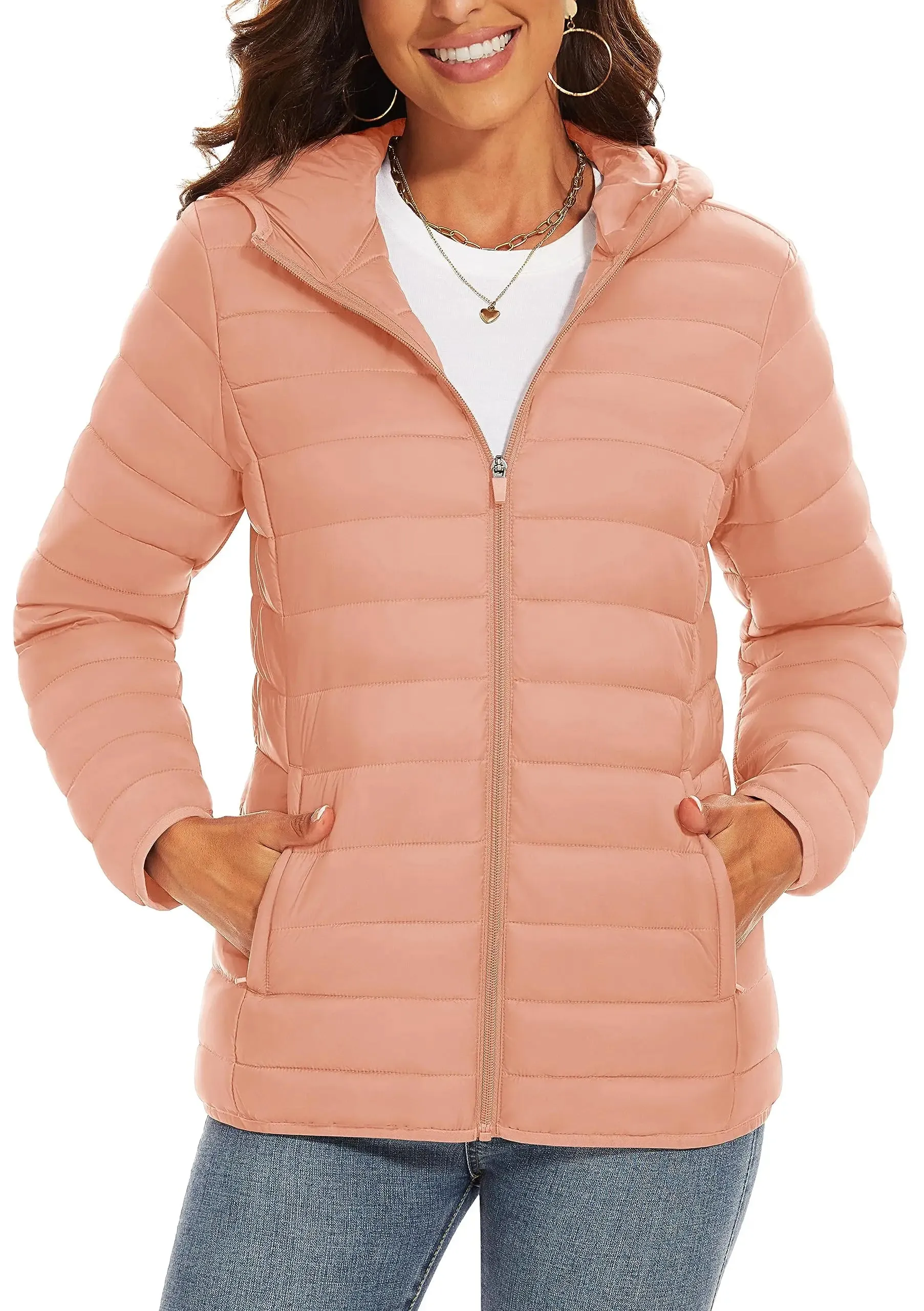 Full Zip Up Hooded Puffer Jacket | Glaciera