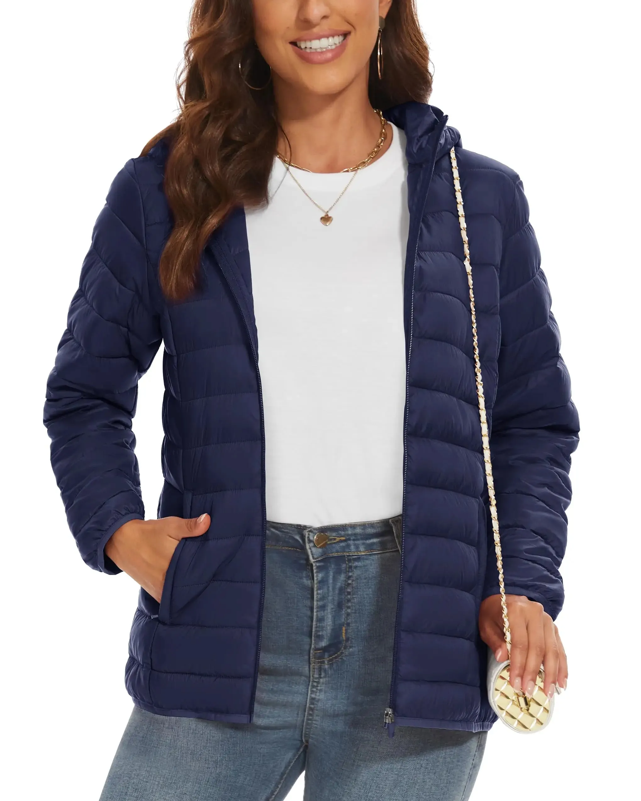 Full Zip Up Hooded Puffer Jacket | Glaciera