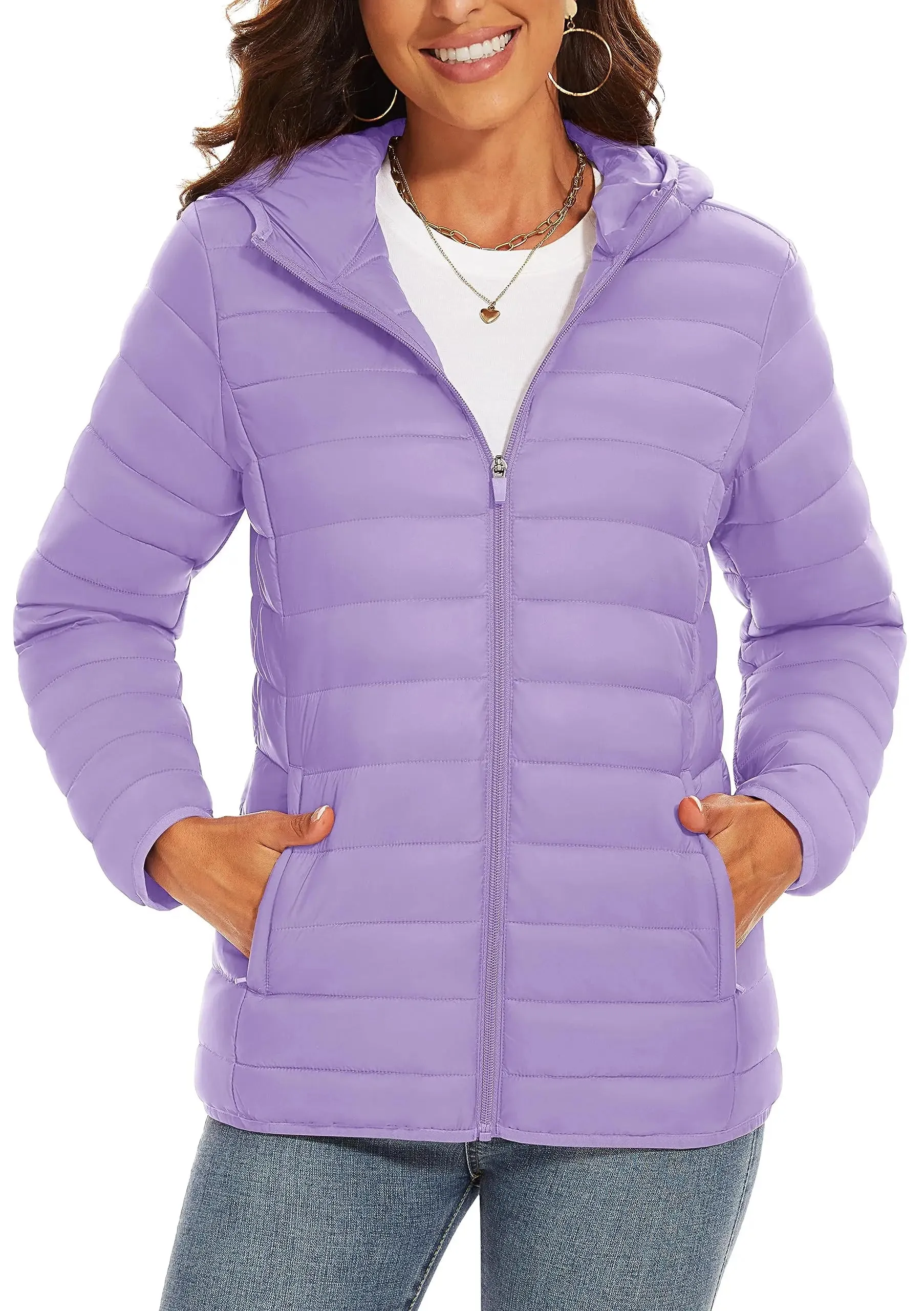 Full Zip Up Hooded Puffer Jacket | Glaciera