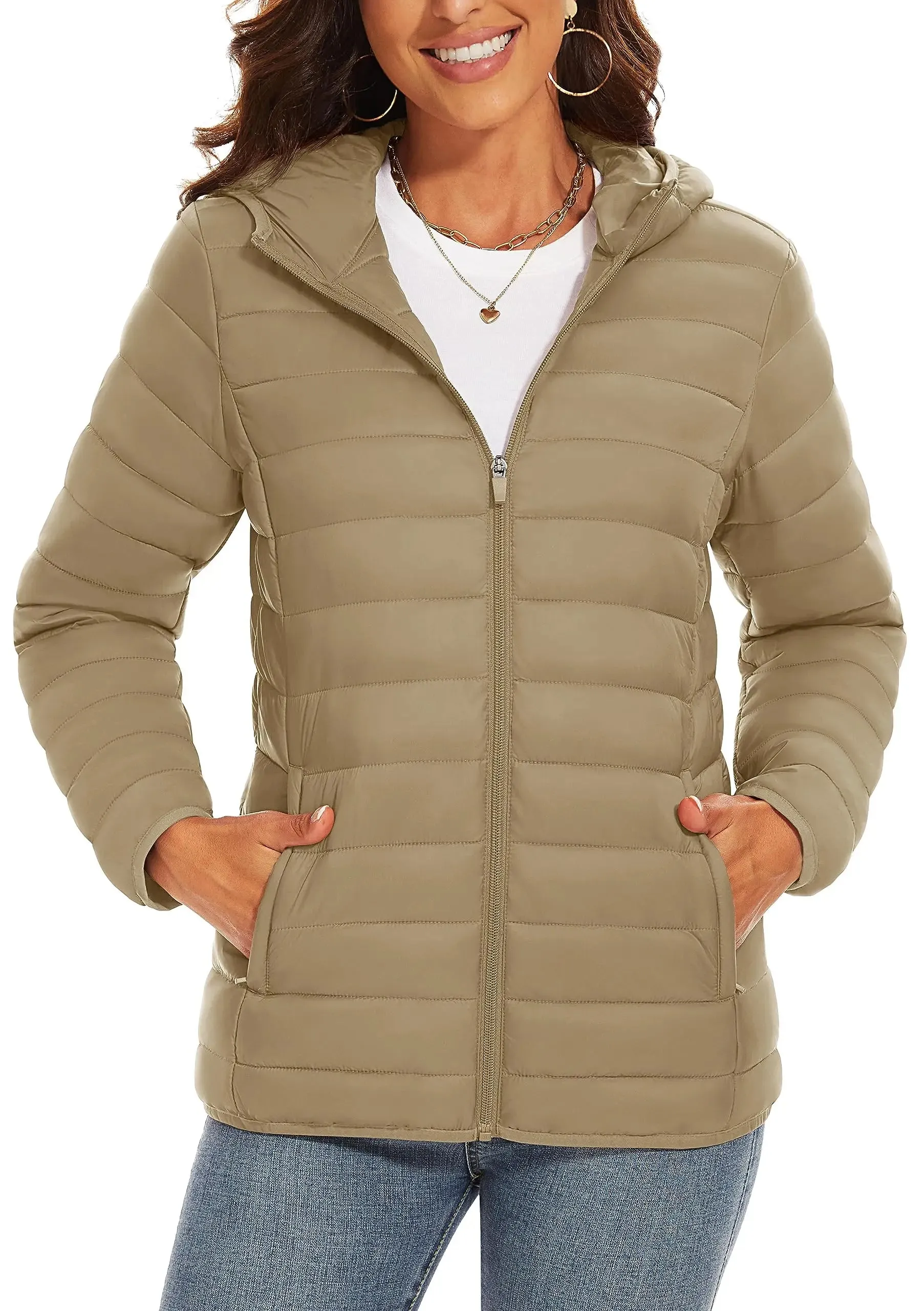 Full Zip Up Hooded Puffer Jacket | Glaciera