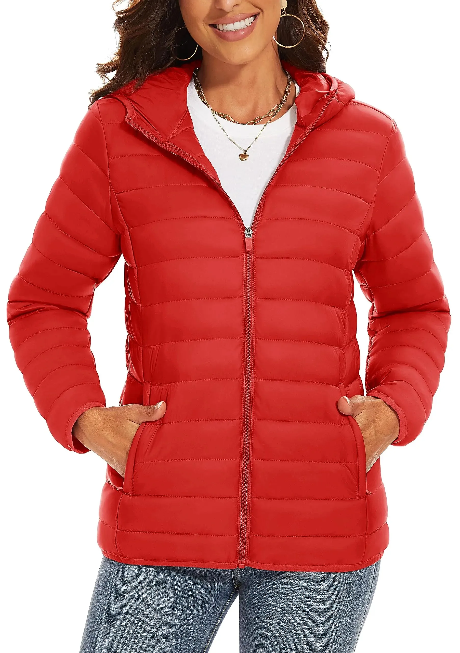 Full Zip Up Hooded Puffer Jacket | Glaciera