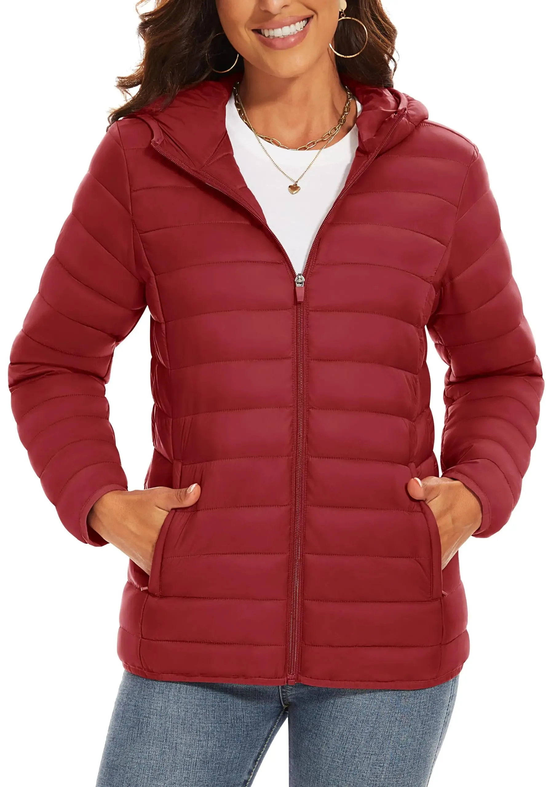 Full Zip Up Hooded Puffer Jacket | Glaciera