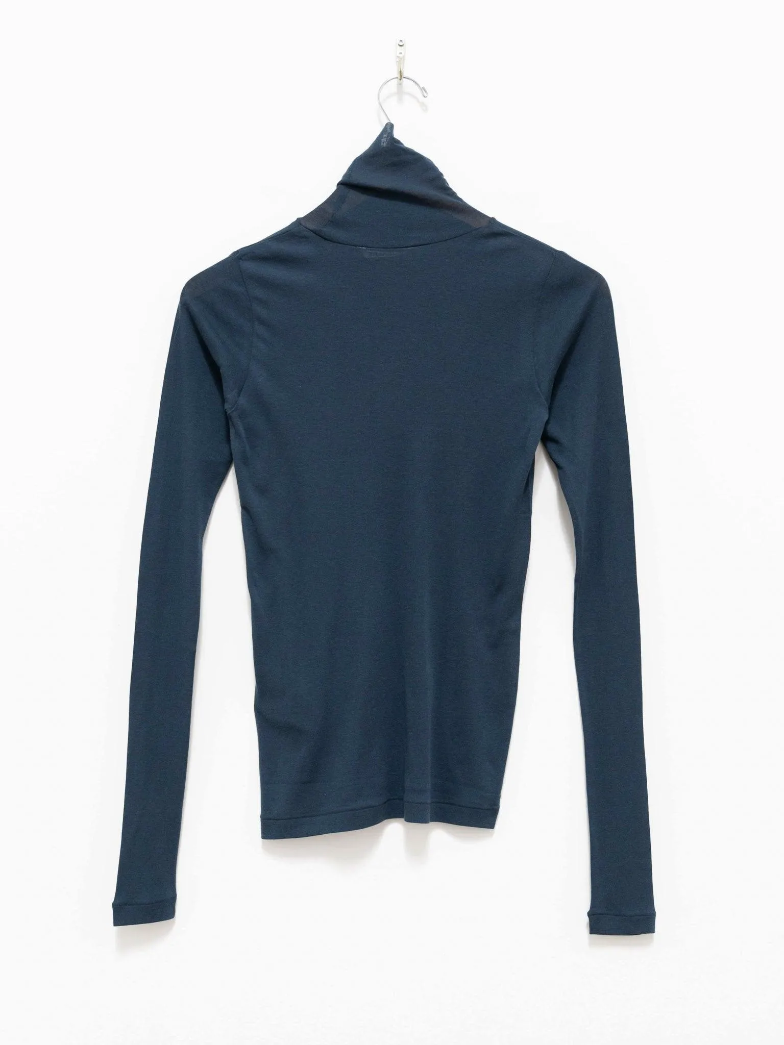 High Gauge Sheer Rib Turtleneck L/S Tee - Navy Blue