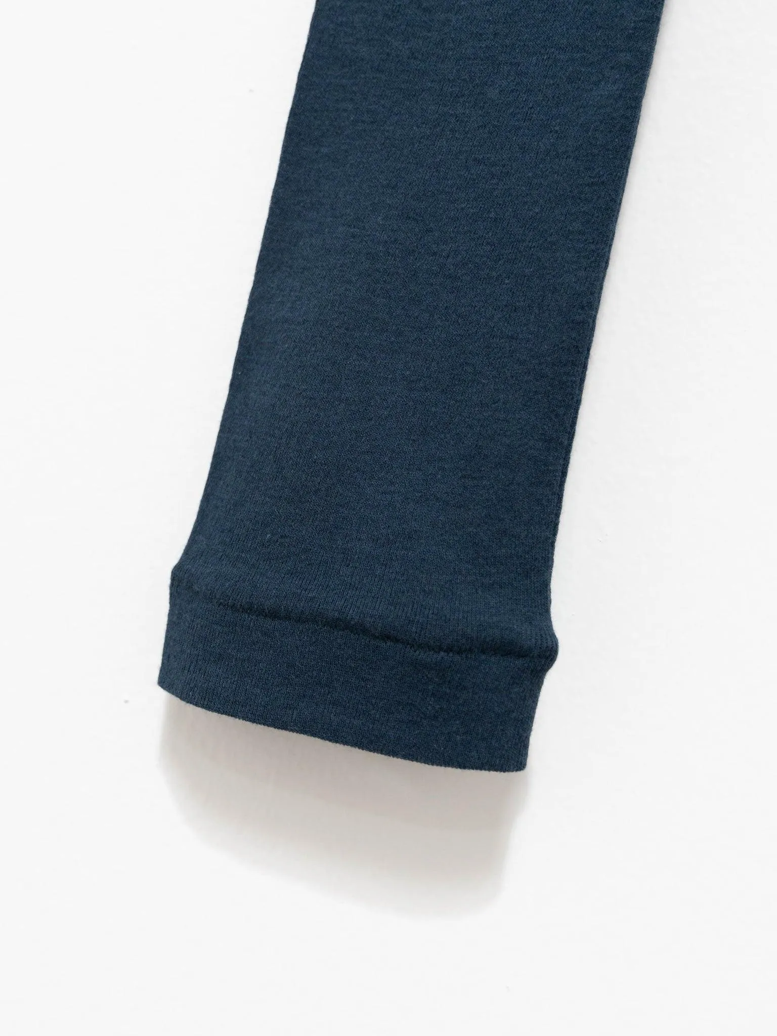 High Gauge Sheer Rib Turtleneck L/S Tee - Navy Blue