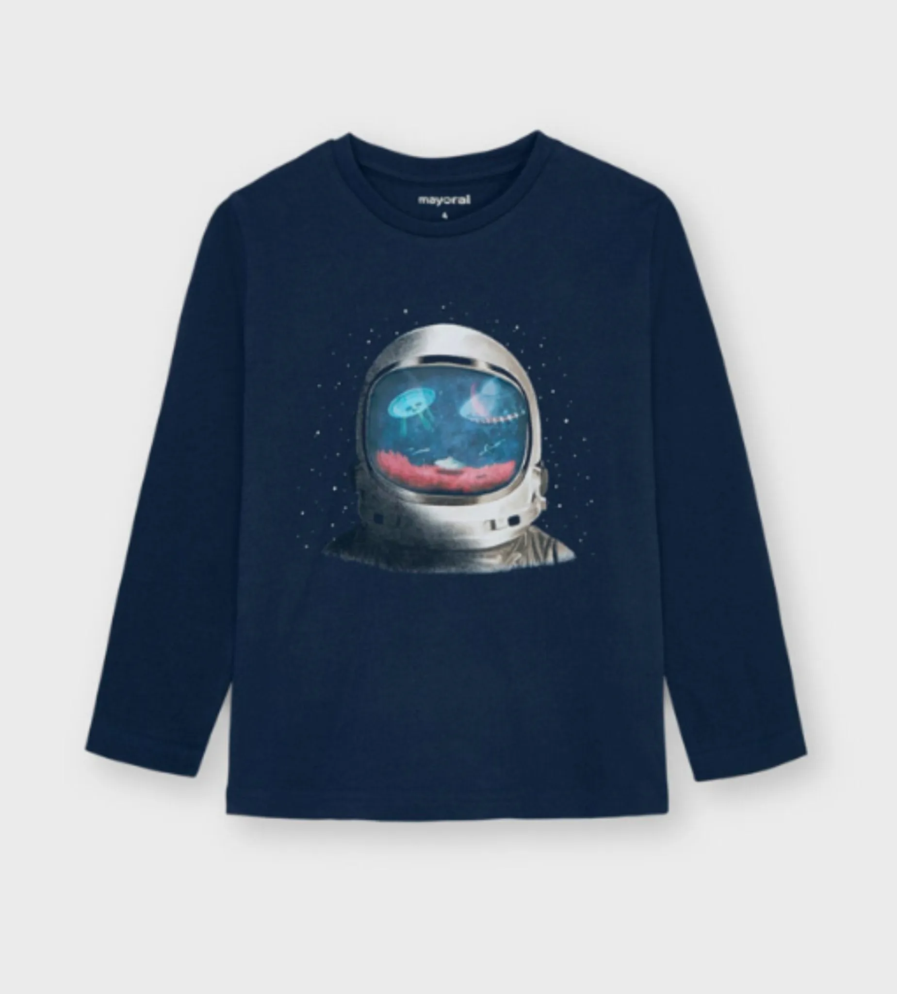 Mayoral Boys EcoFriends Navy Long Sleeve Astronaut Shirt