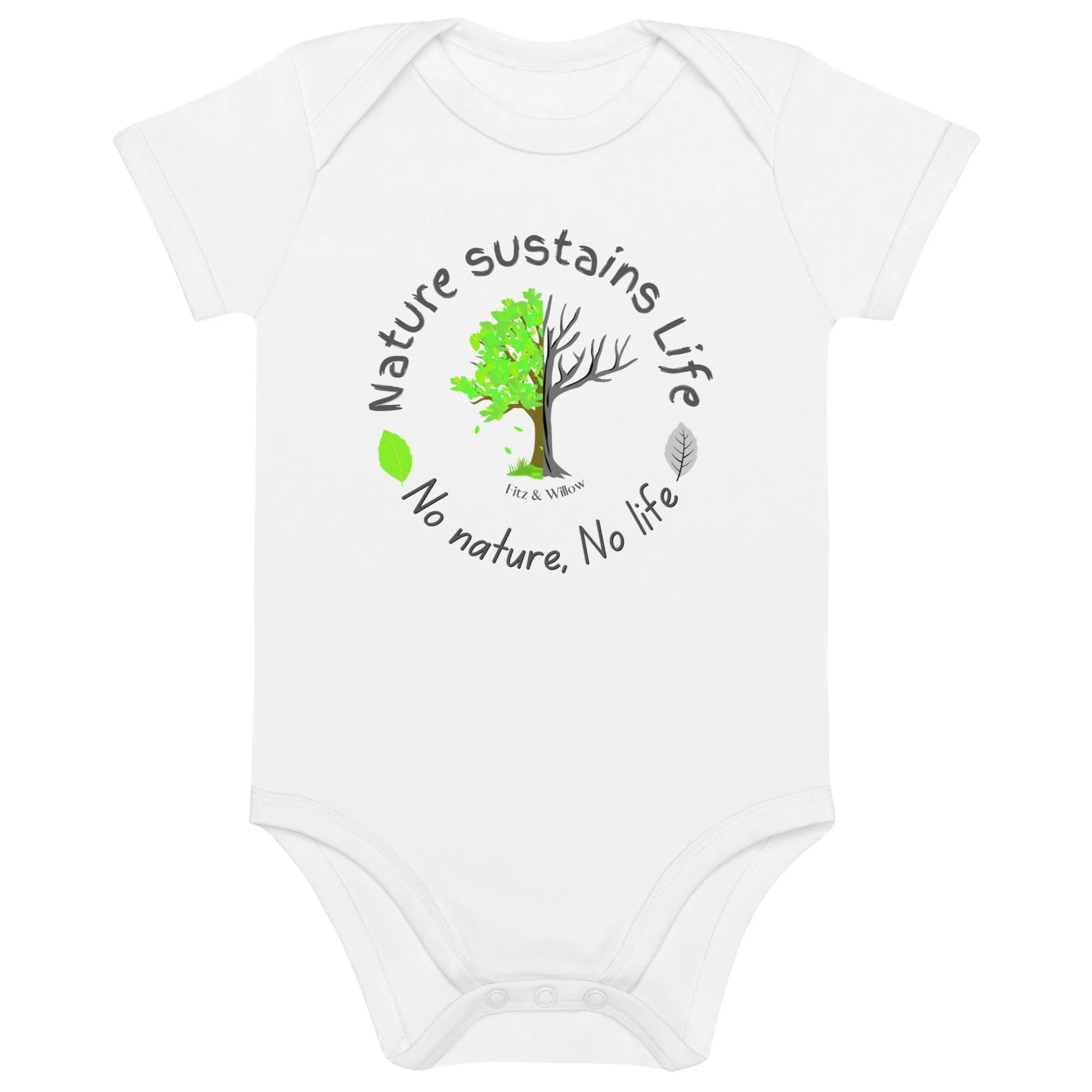 Nature is Life, Organic cotton newborn short sleeved onesies