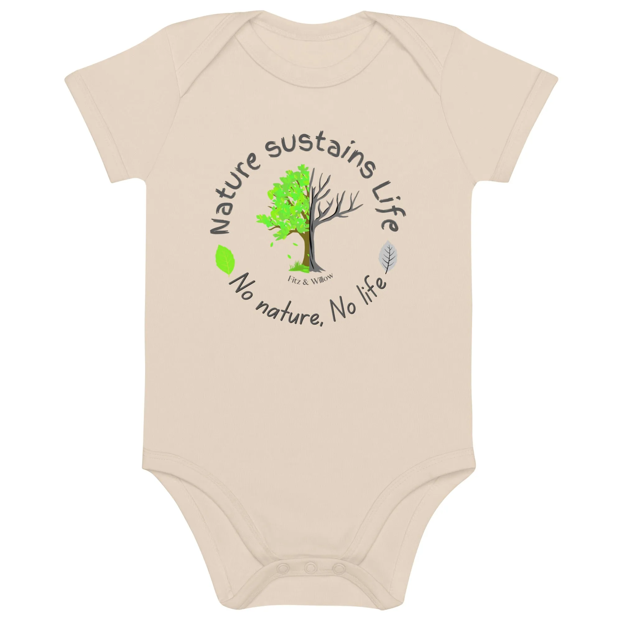 Nature is Life, Organic cotton newborn short sleeved onesies