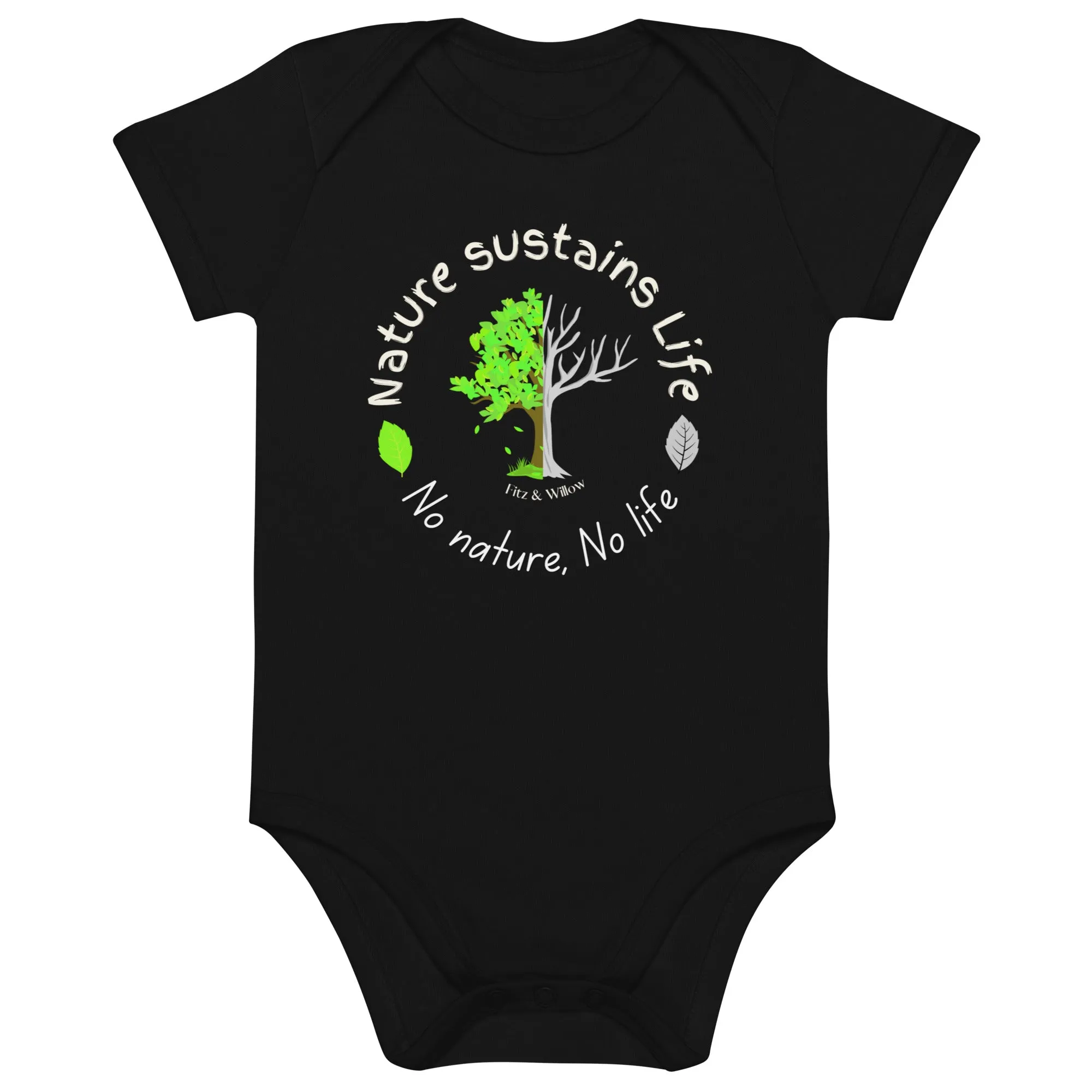 Nature is Life, Organic cotton newborn short sleeved onesies