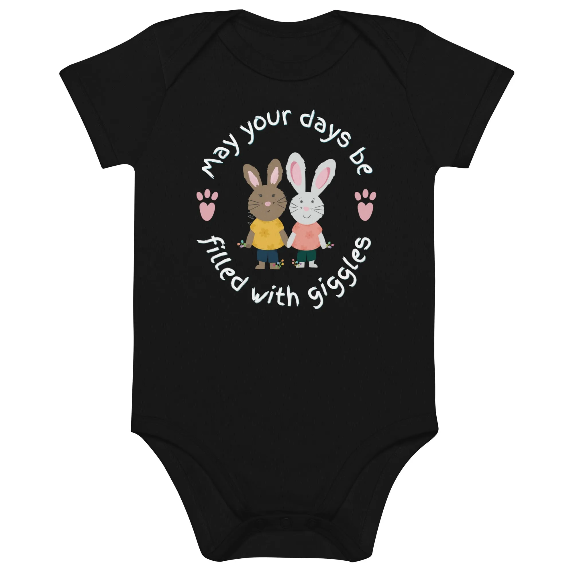 Organic cotton baby bodysuit, Giggles