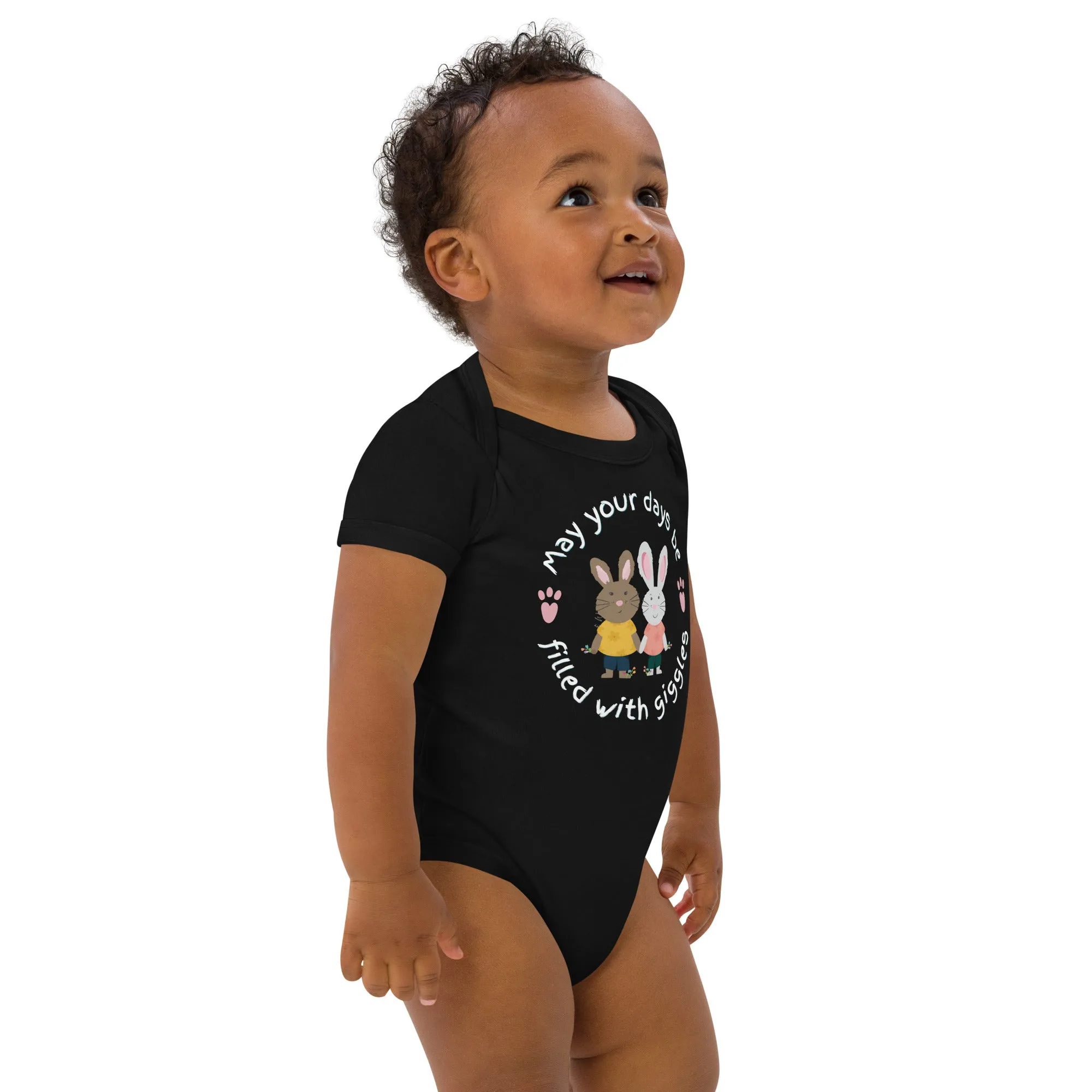 Organic cotton baby bodysuit, Giggles