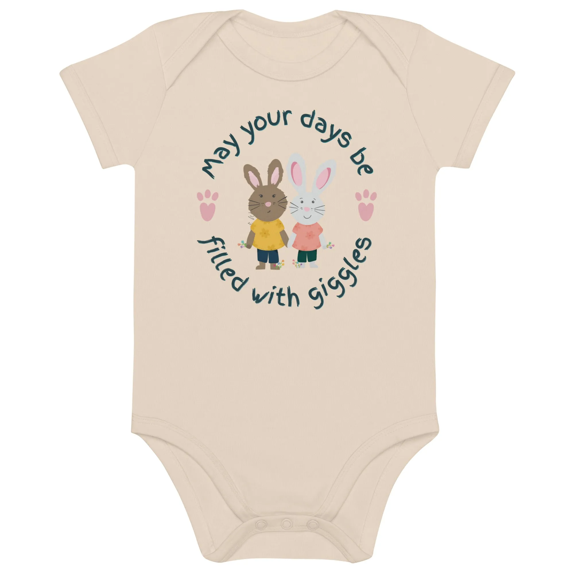 Organic cotton baby bodysuit, Giggles
