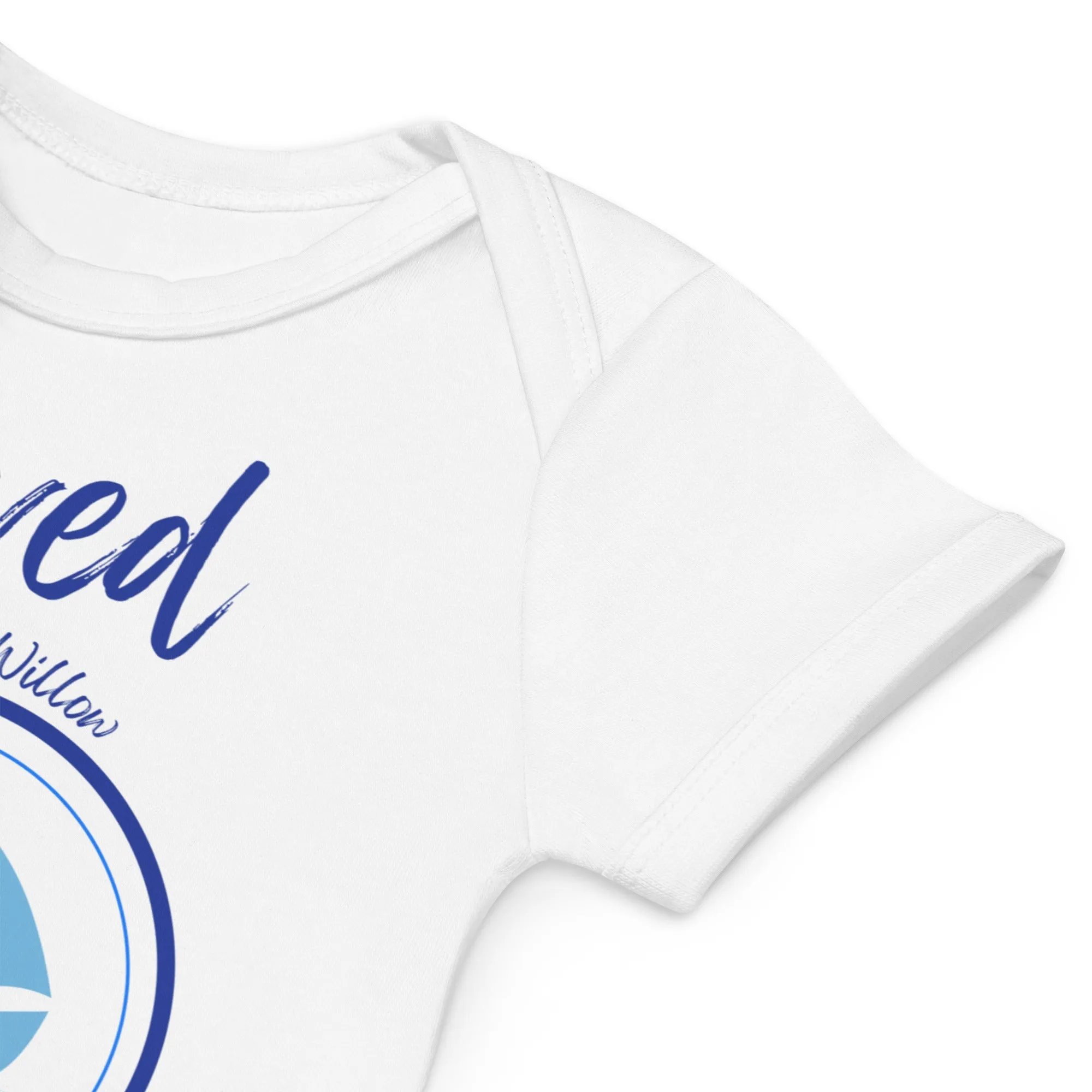 Organic cotton baby bodysuit, Loved James - Fitz & Willow