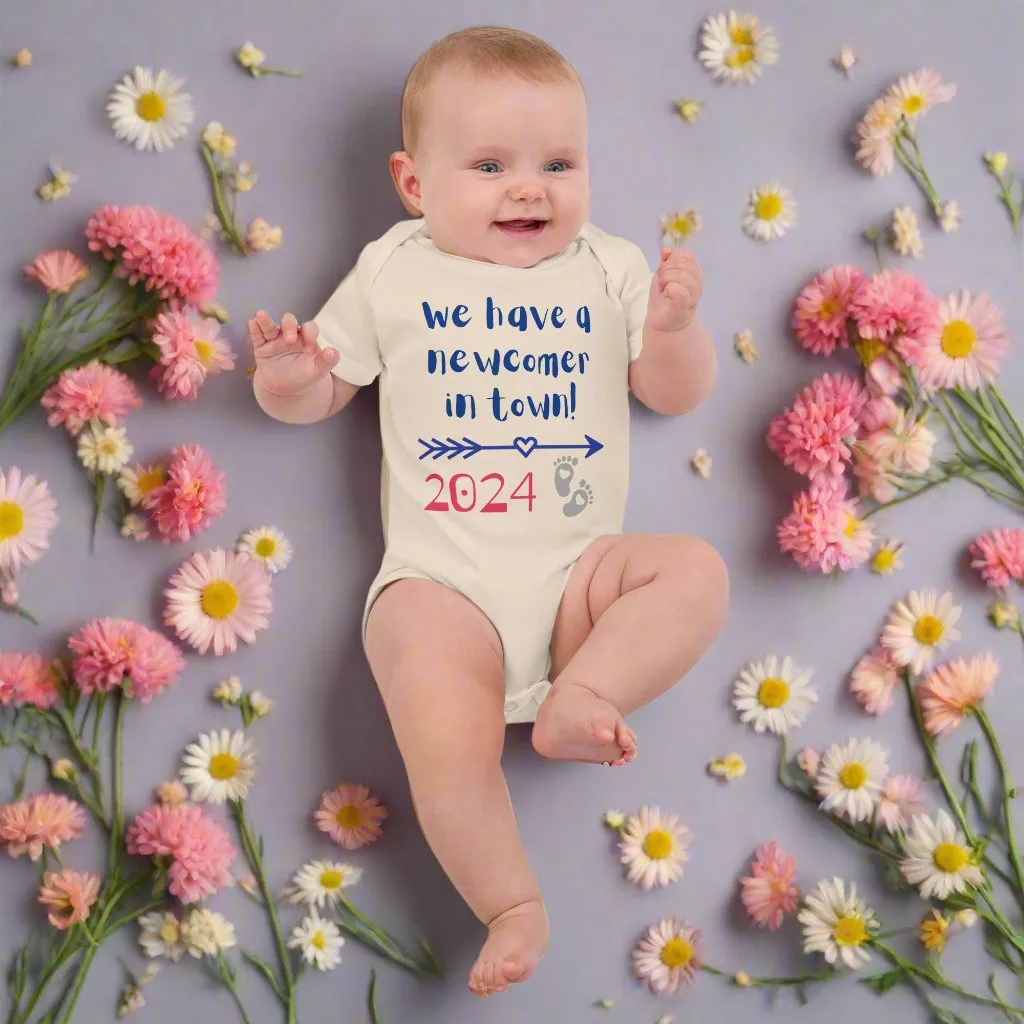 Organic cotton baby bodysuit, Newcomer
