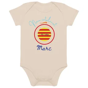 Organic cotton baby bodysuit, Nou catalanet - Fitz & Willow