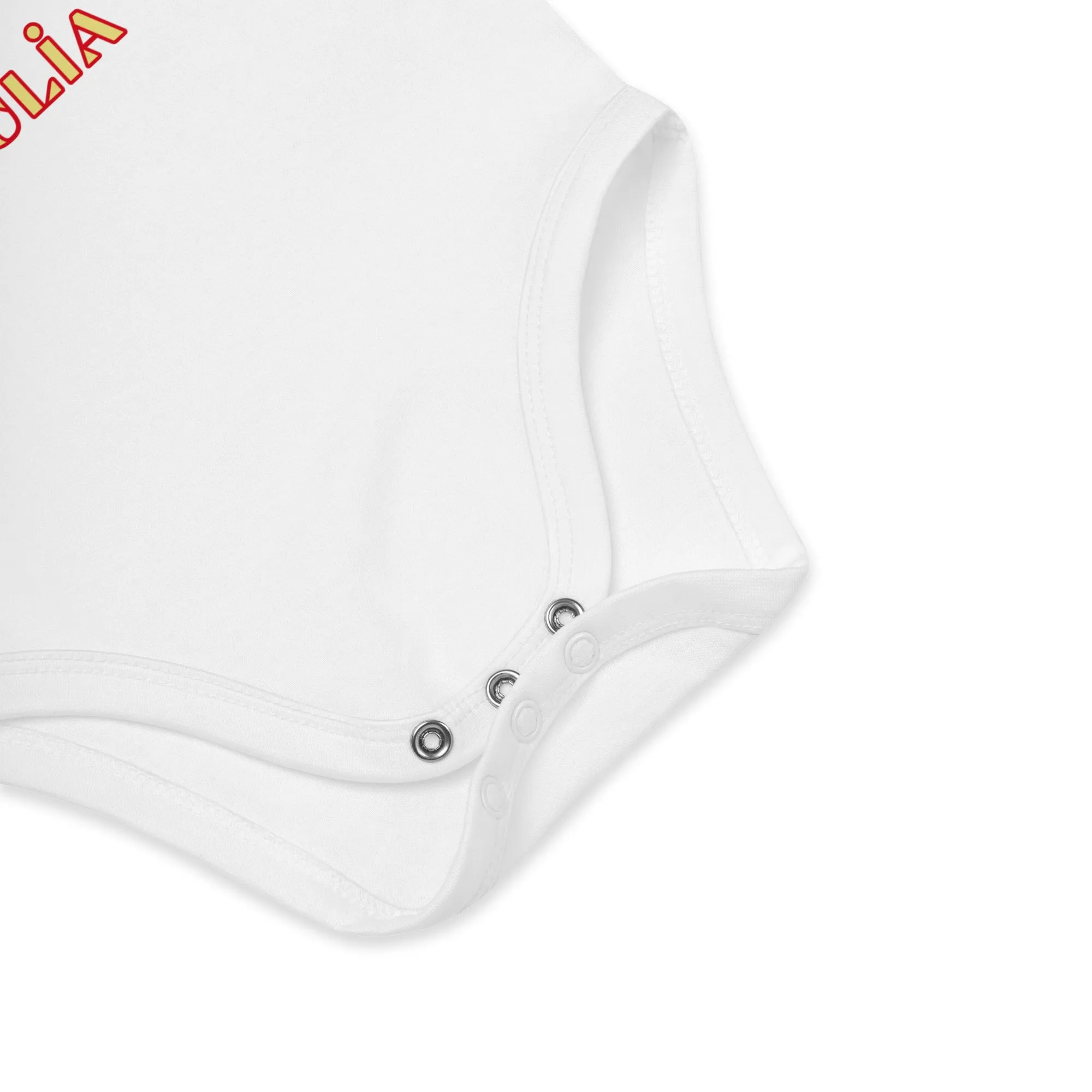 Organic cotton baby bodysuit, Nova catalaneta - Fitz & Willow