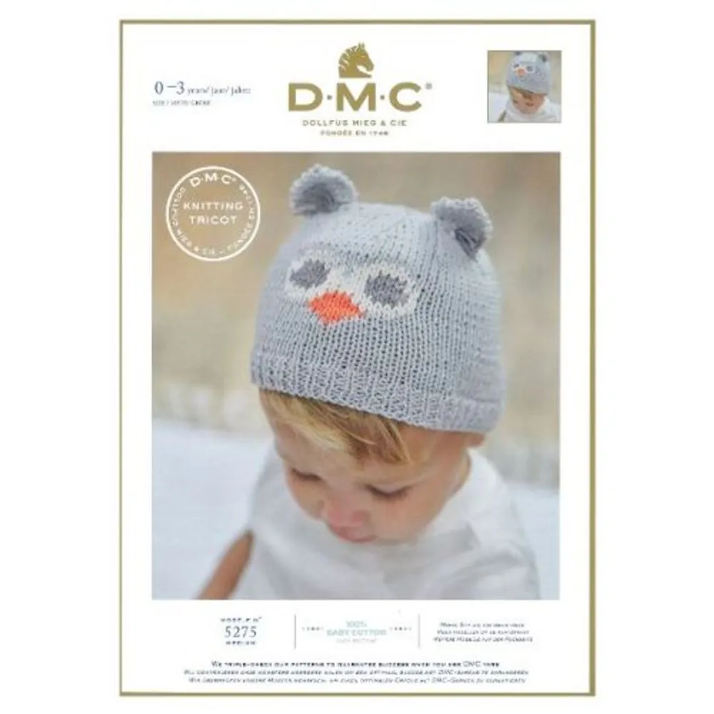 Owl Beanie Knitting Pattern (5275)