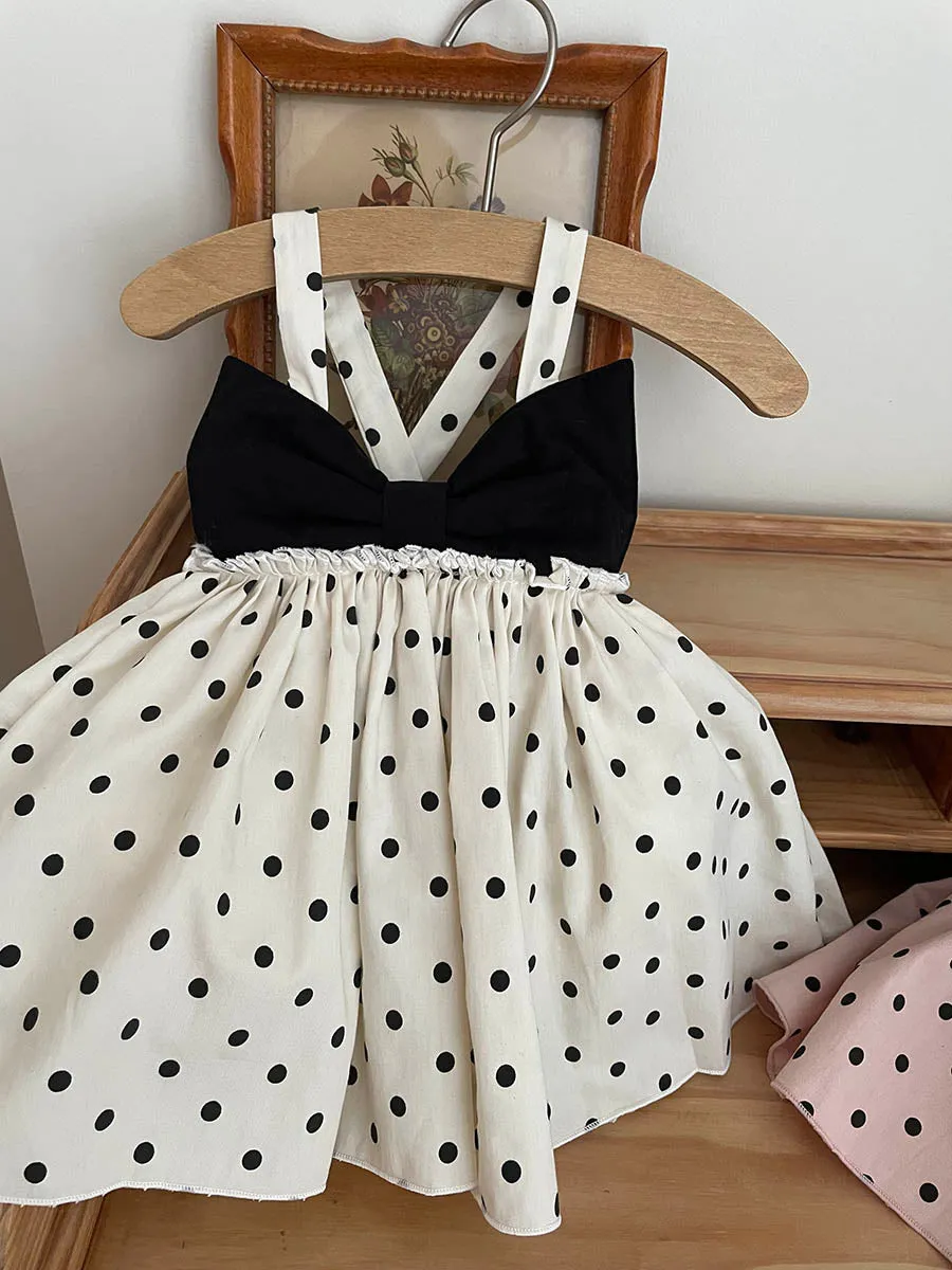 Ribbon Polka Dot Dress Romper_2Colours