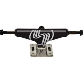 Silver M-Class Hollow Skateboard Trucks 8.5" - Black/Silver (Set of 2)