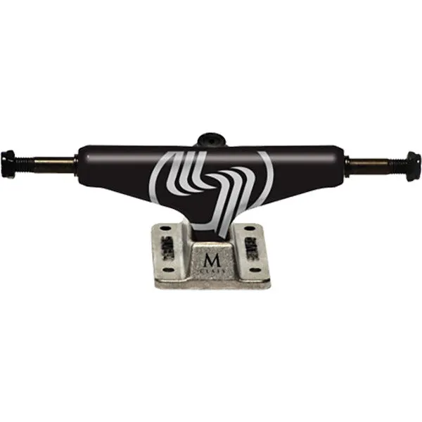 Silver M-Class Hollow Skateboard Trucks 8.5" - Black/Silver (Set of 2)