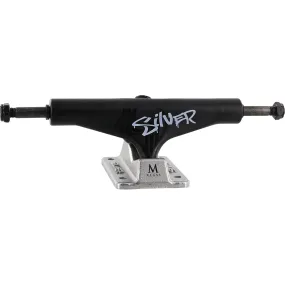 Silver M-Class Skateboard Trucks 8.25" - Blackout Black/Polished (Set of 2)