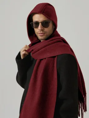 Warm Reversible Hooded Poncho Scarf