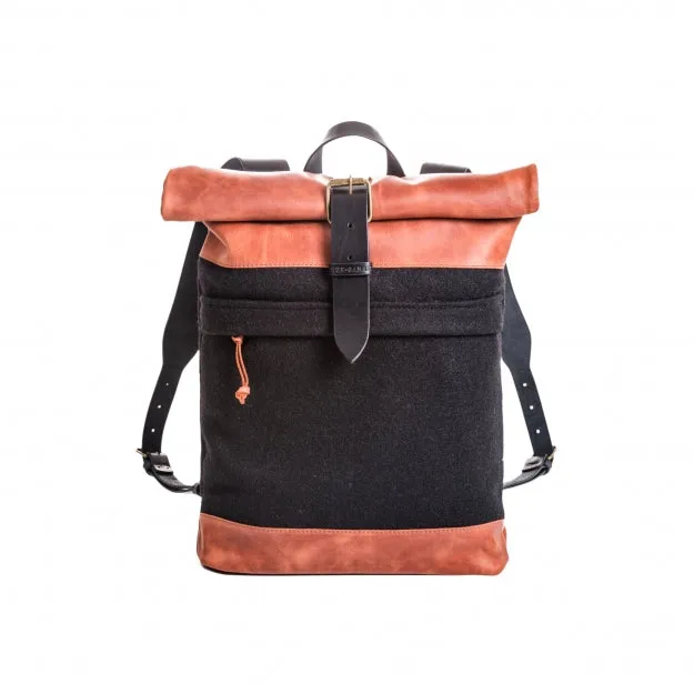 Wool Felt Black Backpack