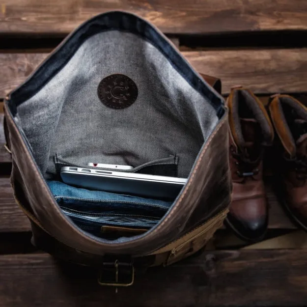Wool Felt Black Backpack