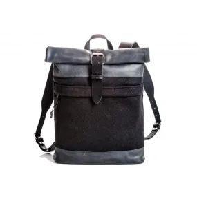 Wool Felt Black Backpack